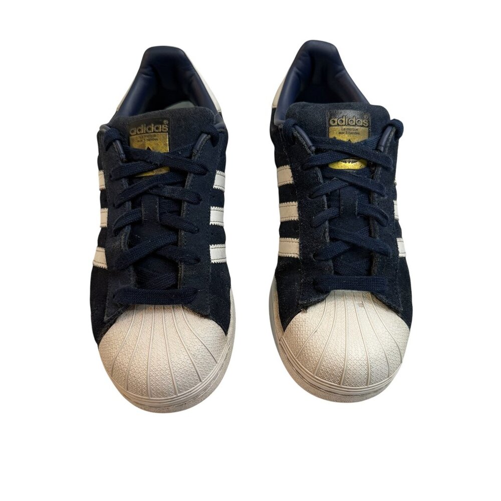 ADIDAS Superstar Shoes, Navy,  Women’s US size [5], Classic Sneakers, Shell toe.